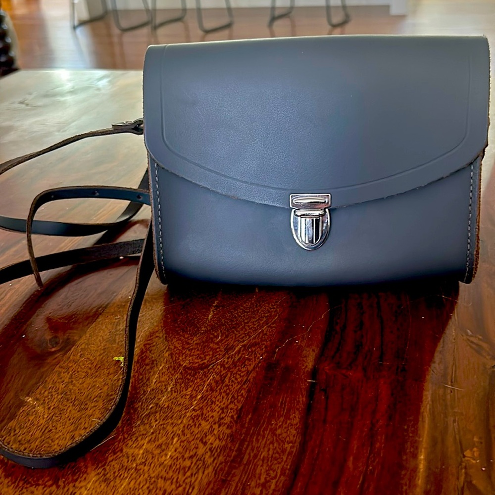 Grey Cambridge Satchel Mini One Buckle Bag